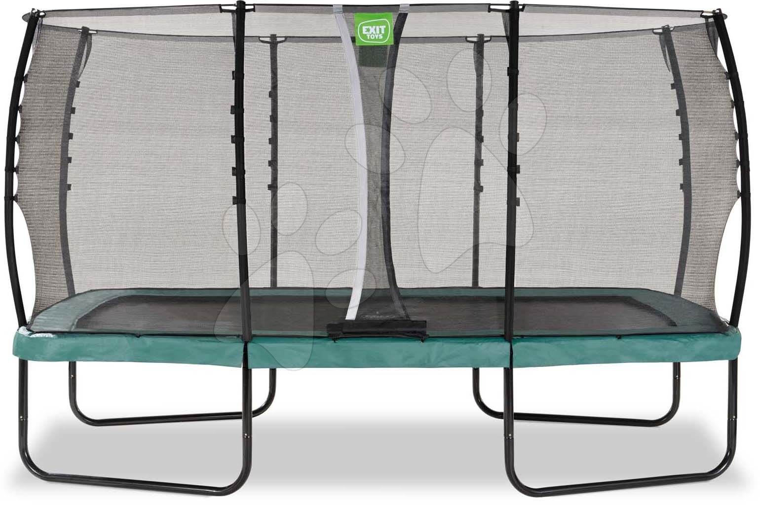 E-shop Trampolína s ochrannou sieťou Allure Classic Exit Toys zelená 244*427 cm