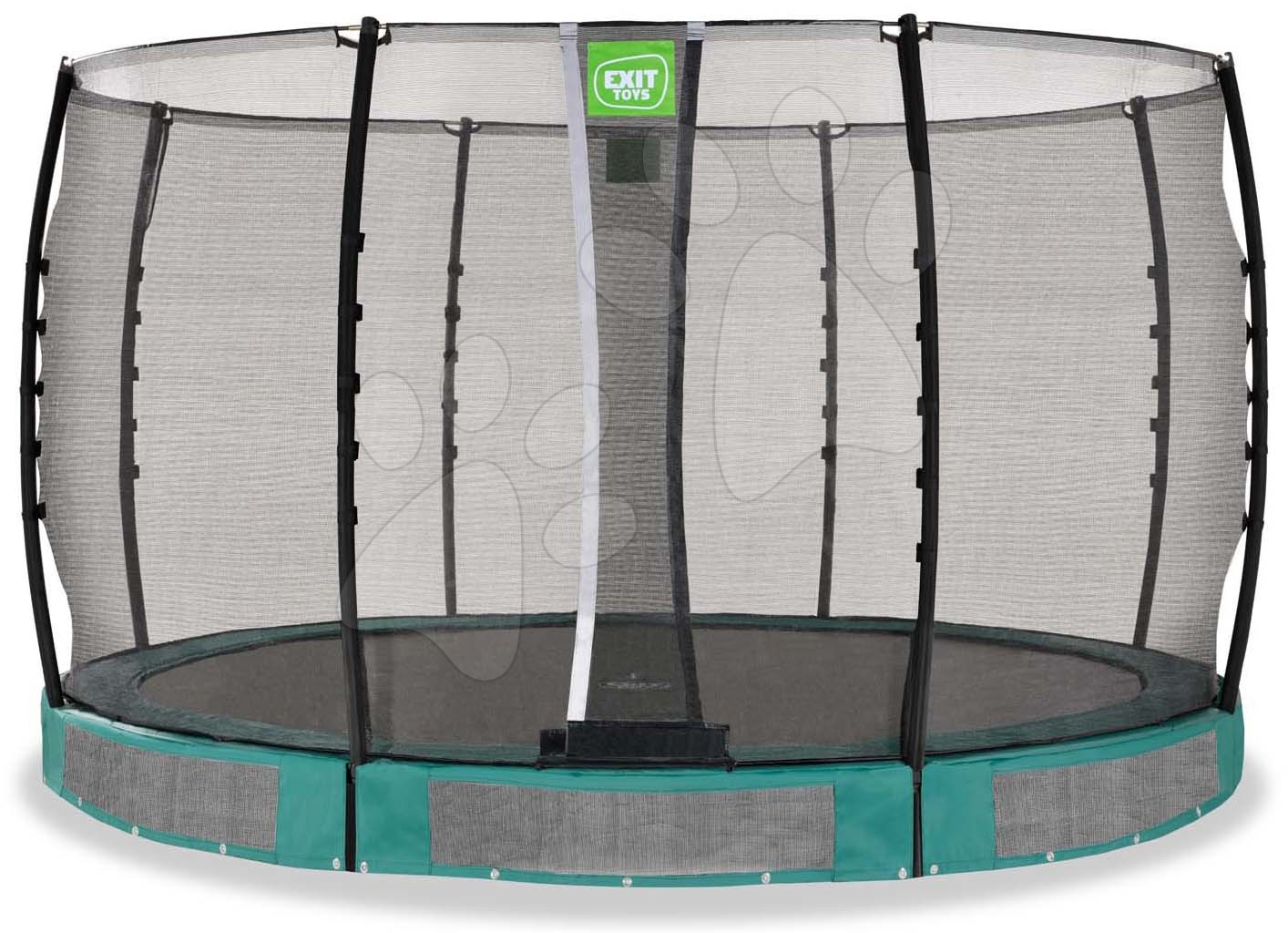 Trampolína s ochrannou sieťou Allure Classic ground Exit Toys prízemná priemer 366 cm zelená