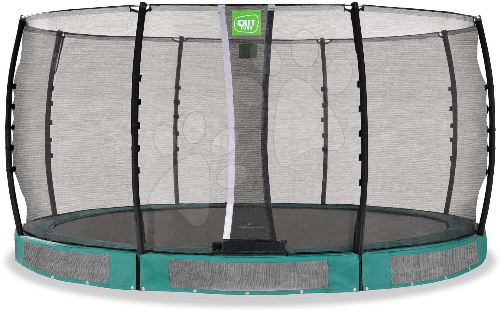 Trampolína s ochrannou sieťou Allure Classic ground Exit Toys prízemná priemer 427 cm zelená