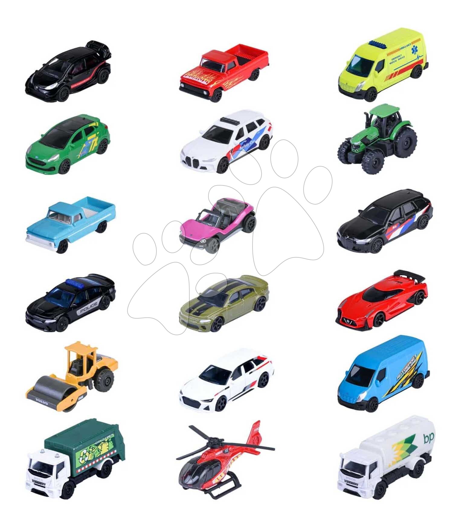 Autíčko mestské Street Cars Majorette 7,5 cm dĺžka 18 rôznych druhov