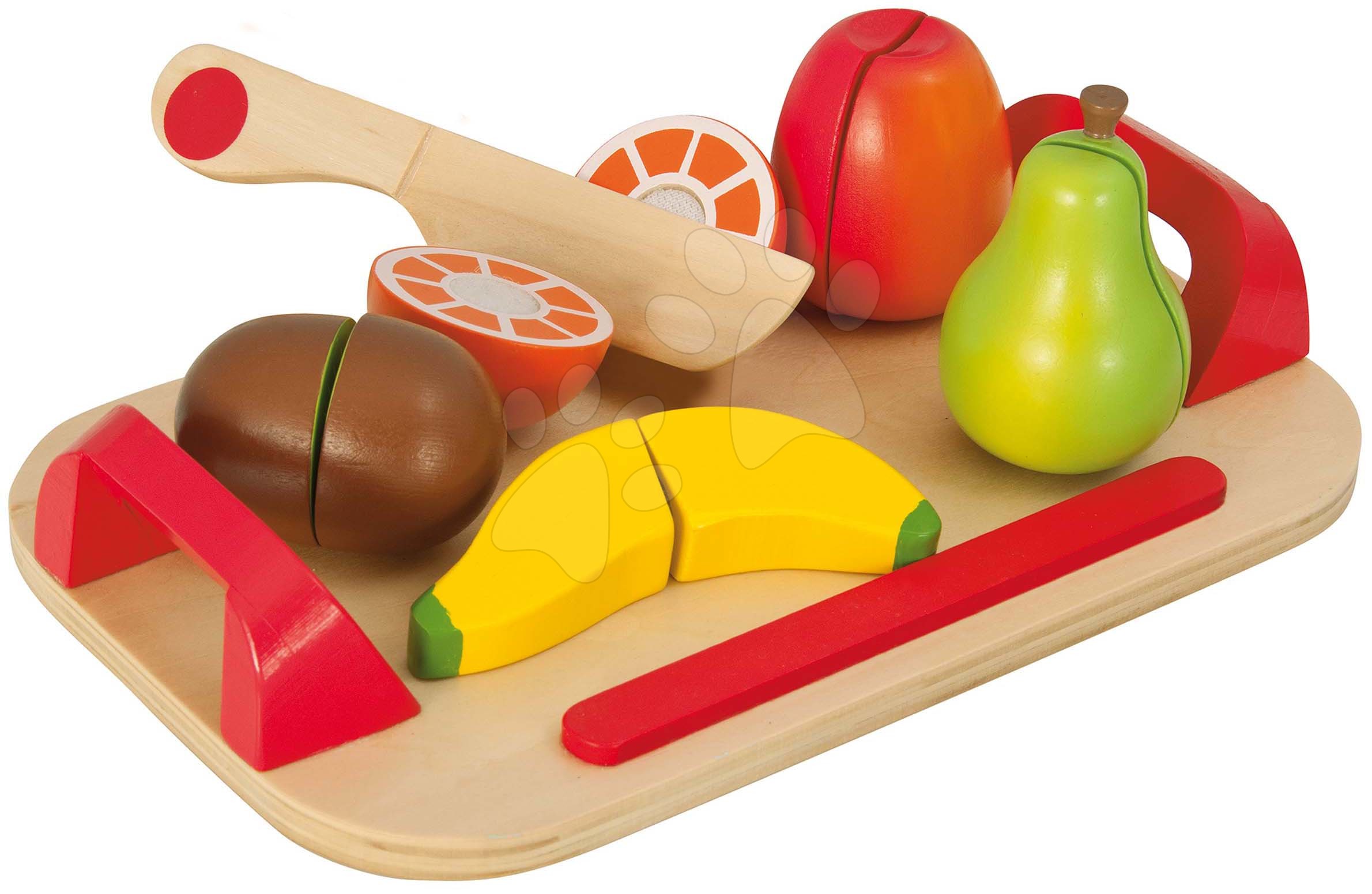 Fa vágódeszka gyümölcsökkel Chopping Board Fruits Eichhorn 12 részes 24 hó-tól