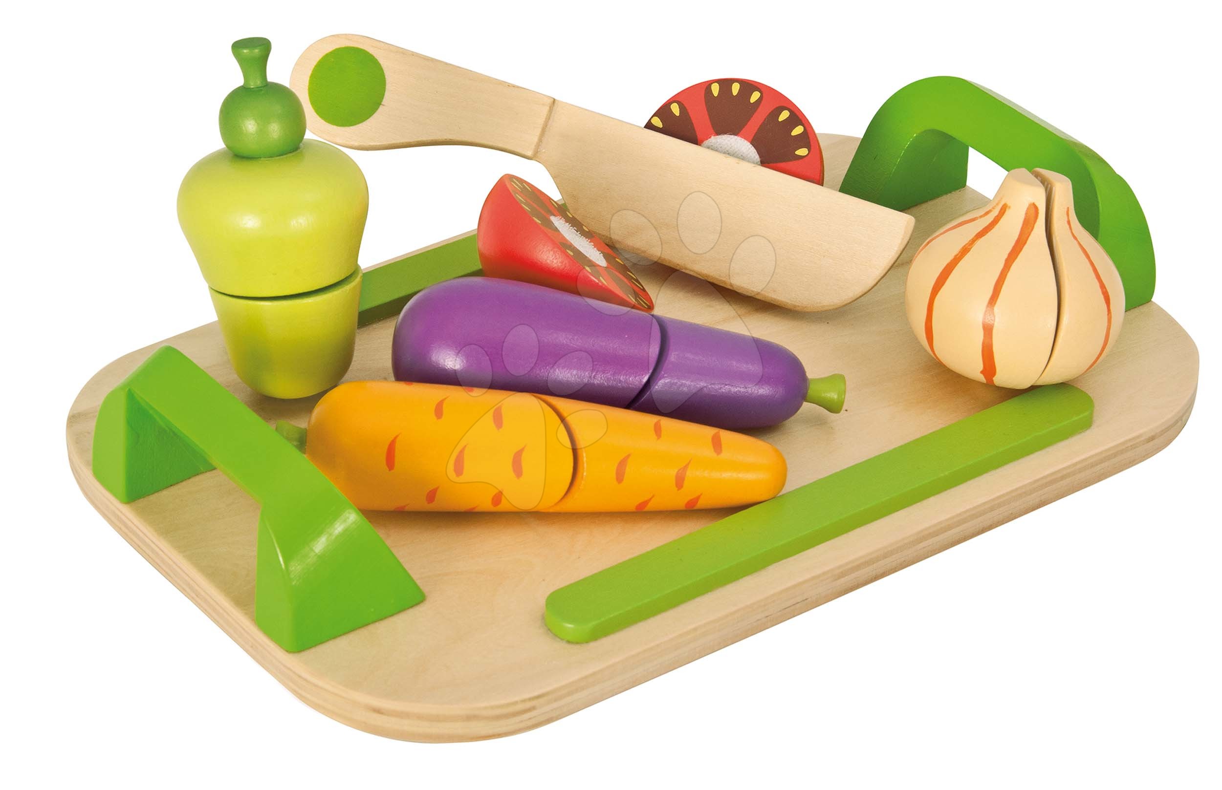 Dřevěný podnos se zeleninou Chopping Board Vegetables Eichhorn 12 dílů od 24 měsíců