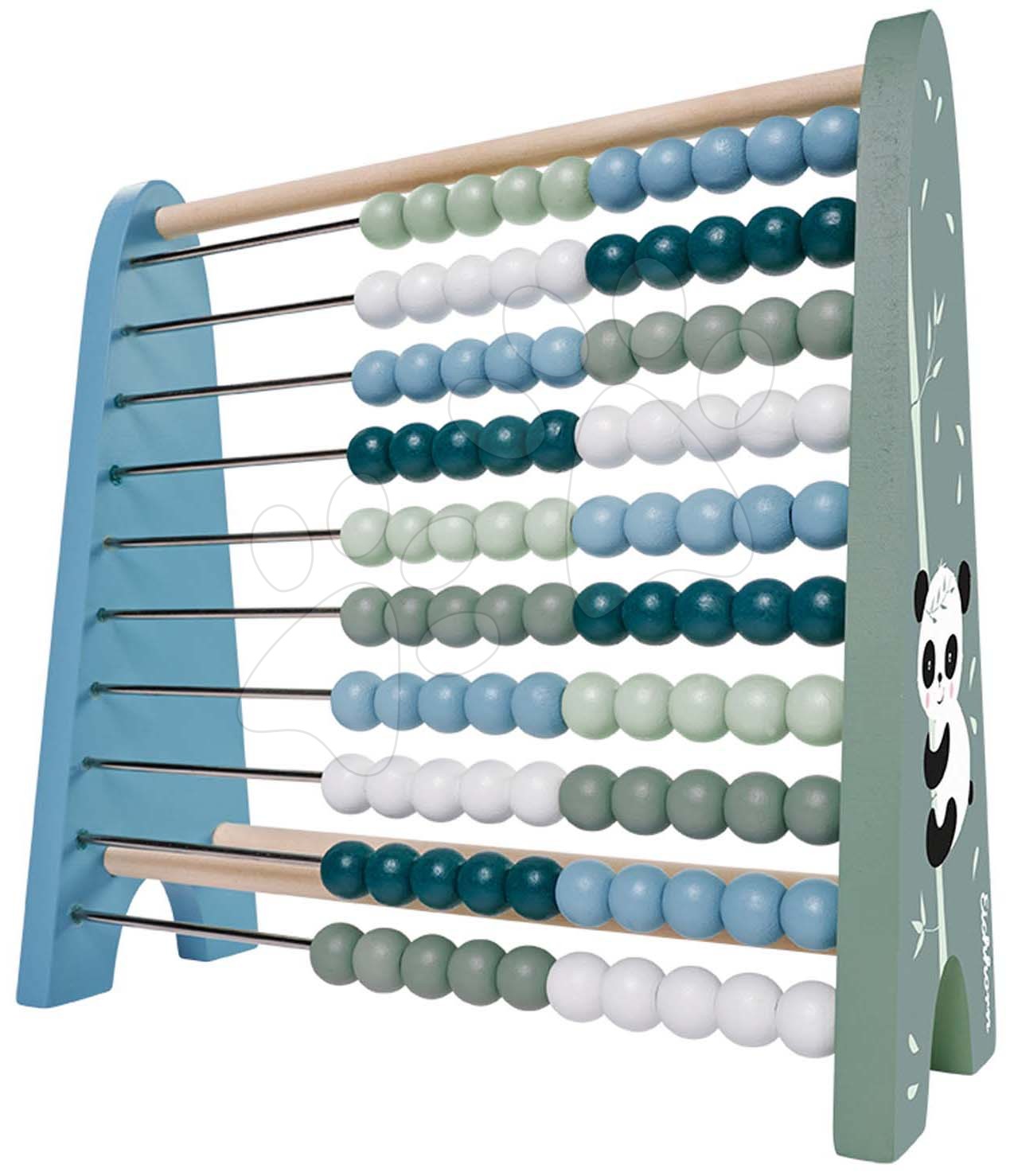 Fa golyós számológép panda Abacus Eichhorn 100 golyó 12 hó-tól