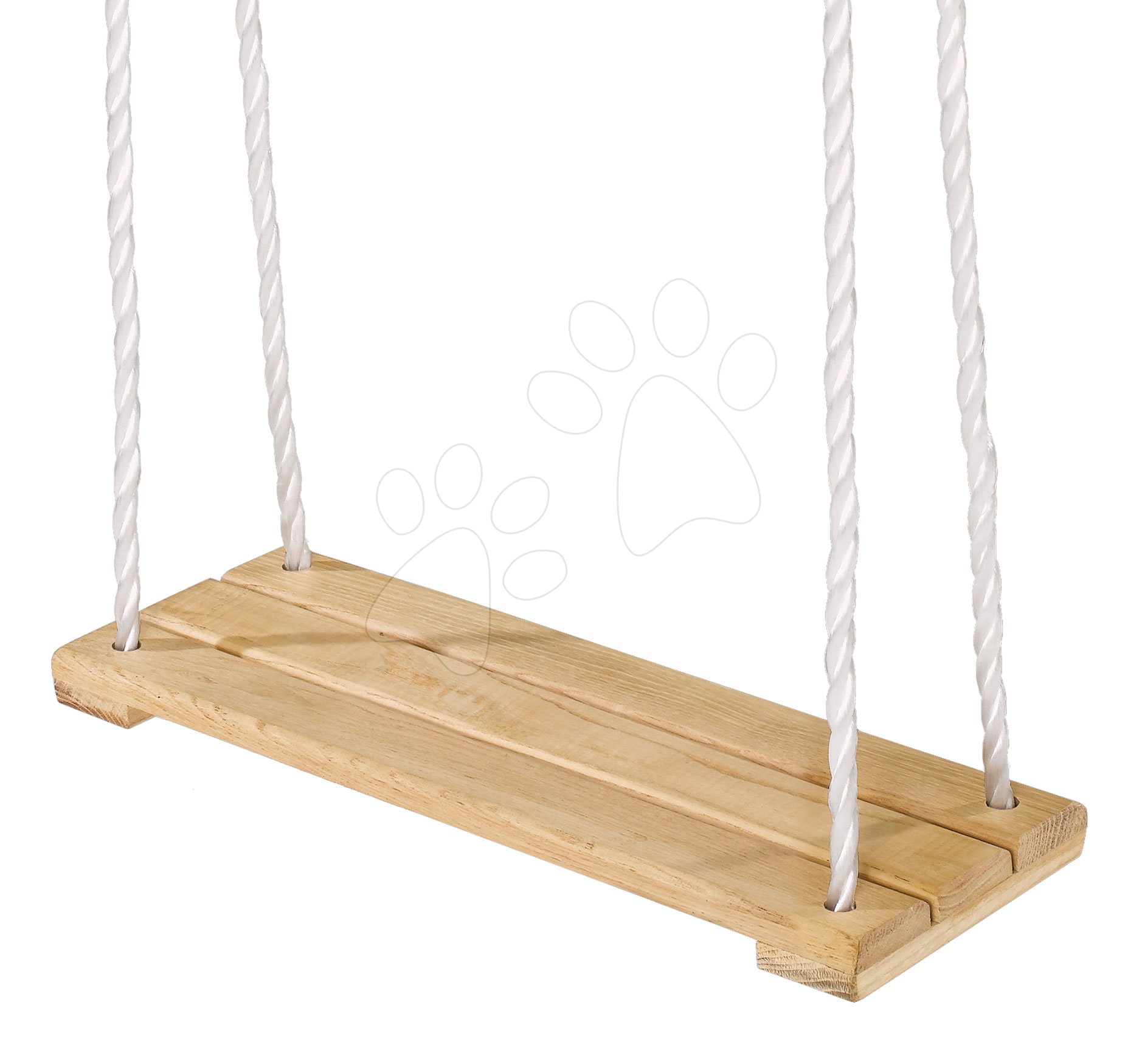Dětské houpačky - Dřevěná houpačka Plank Swing Outdoor Eichhorn přírodní 140–210 cm délka 40*14 cm a 60 kg nosnost