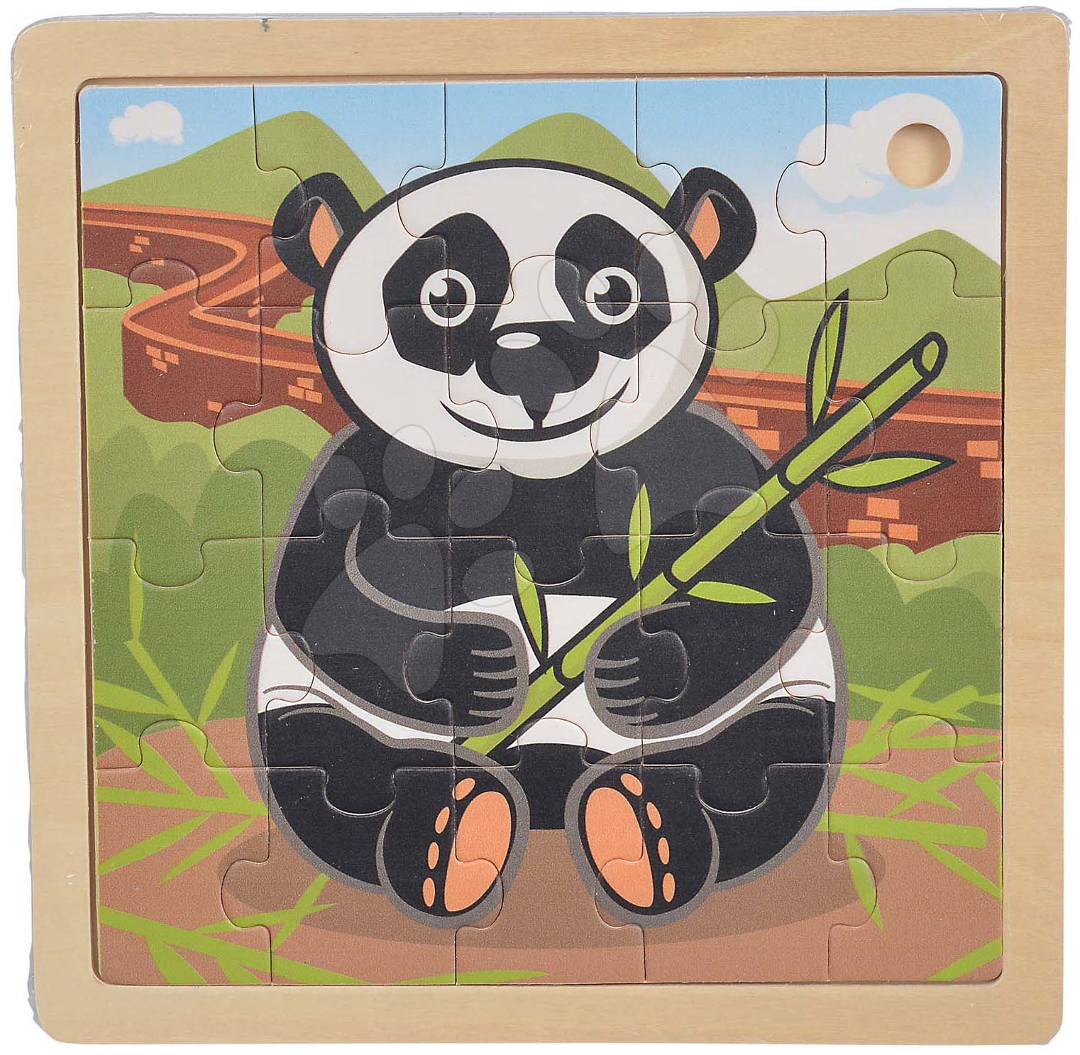 Drevené náučné hry - Drevené puzzle zvieratká Generic Puzzle new Inlay puzzle DP Eichhorn 20 dielov 5 druhov od 24 mes