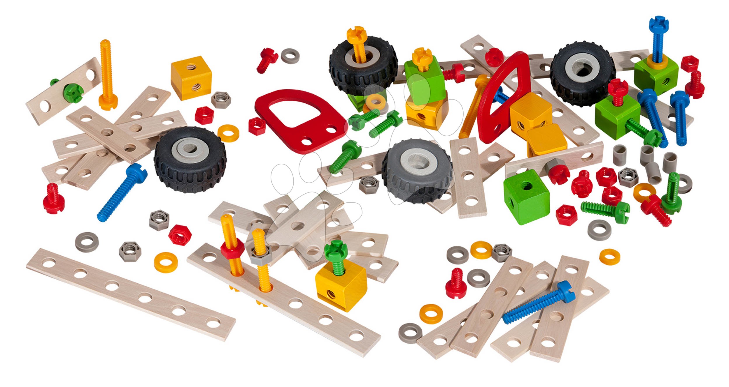 Fa építőjáték Constructor Tuning Set 111 Eichhorn tartozék elemek 111 darabos