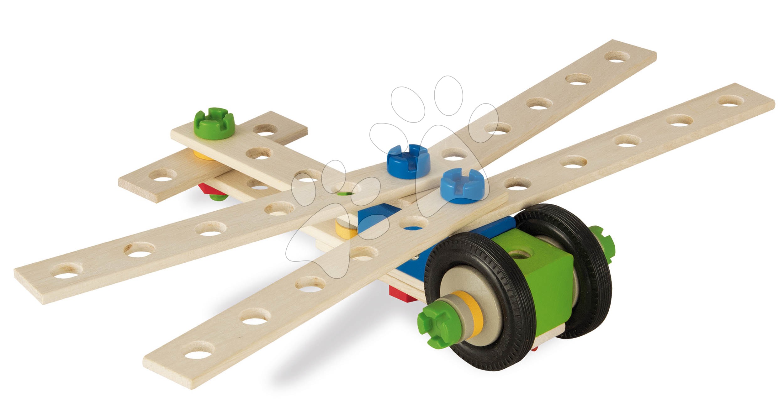 Pebaro 469 Set Costruzioni In Legno Camion Ribaltabile – 30 Pezzi, Con Martello E Colla, Bricolage Bambini