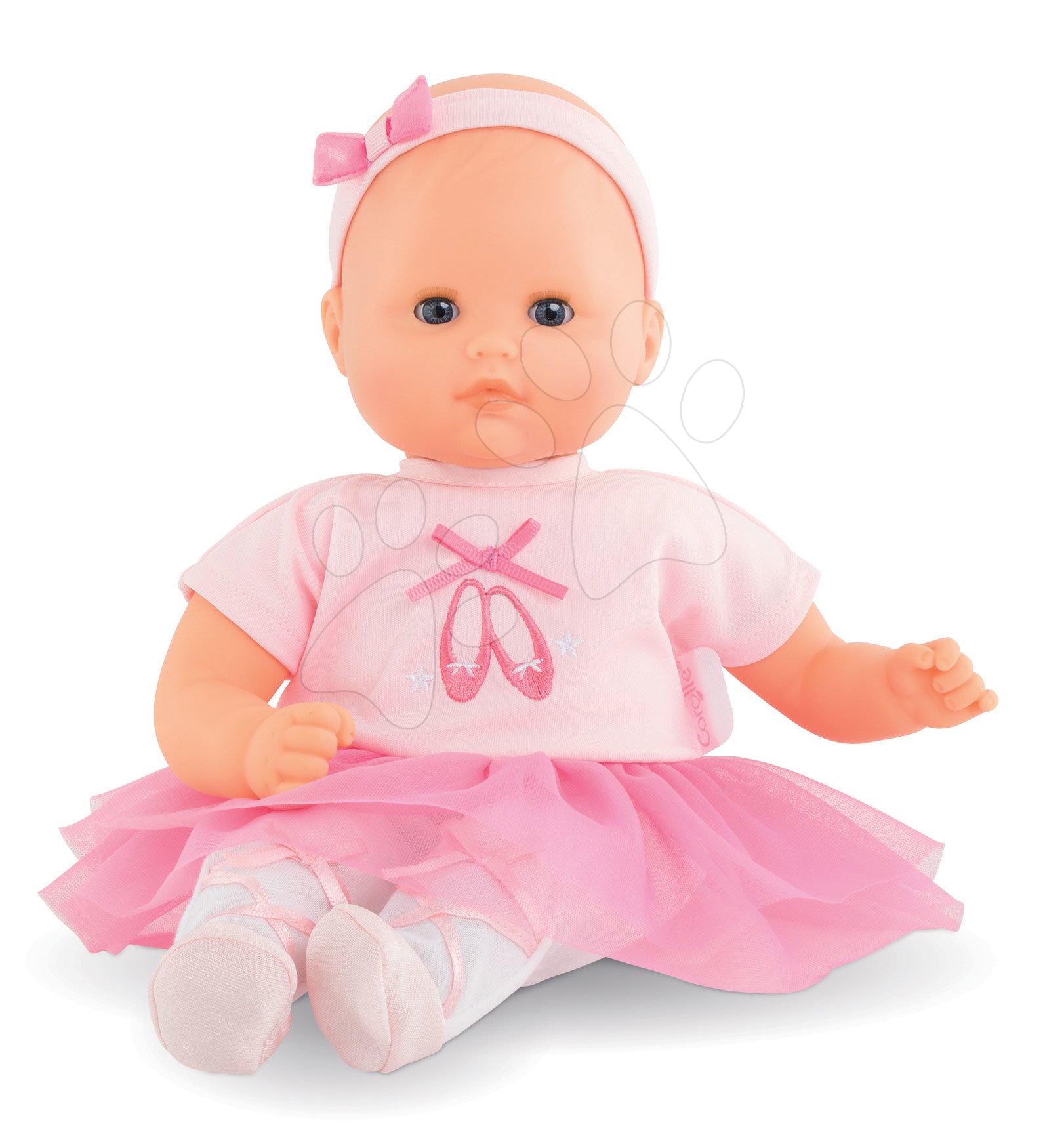 Játékbaba Bebe Calin Maeva Ballerina Corolle kék pislogó szemekkel és gyöngyöcskékkel 30 cm 18 hó-tól