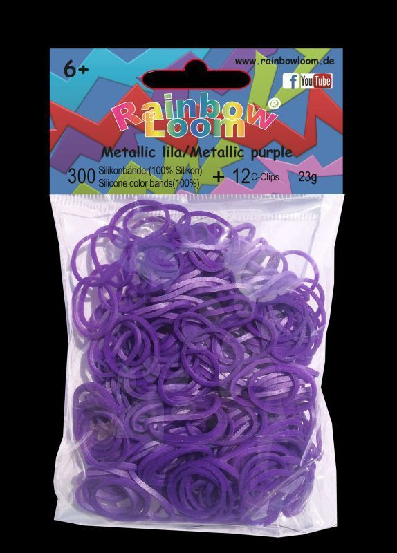 Rainbow Loom detské gumičky metalízové 20327 fialové