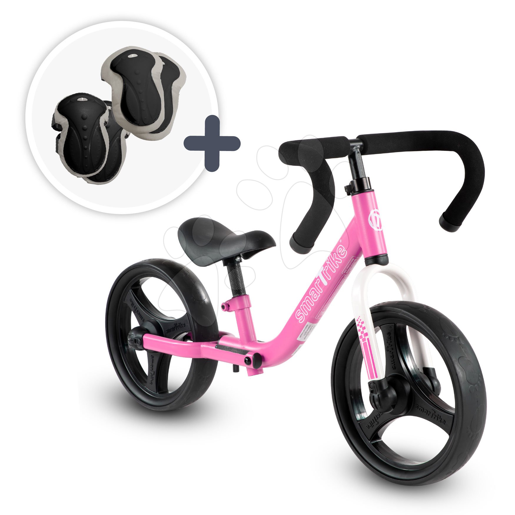 E-shop Balančné odrážadlo skladacie Folding Balance Bike Pink smarTrike ružové z hliníka s ergonomickými úchytmi od 2-5 rokov a chrániče ako darček