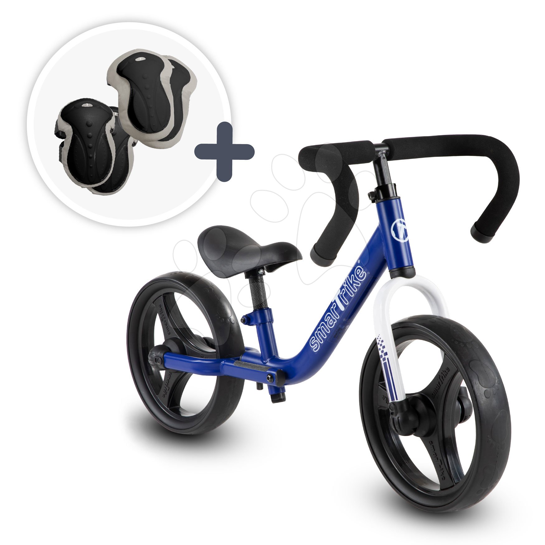 E-shop Balančné odrážadlo skladacie Folding Balance Bike Blue smarTrike modré z hliníka s ergonomickými úchytmi od 2-5 rokov a chrániče ako darček