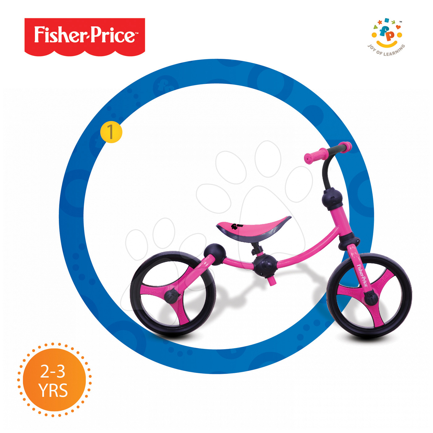 smarTrike detské odrážadlo Fisher-Price Running Bike 2v1 1050233 ružovo-čierne