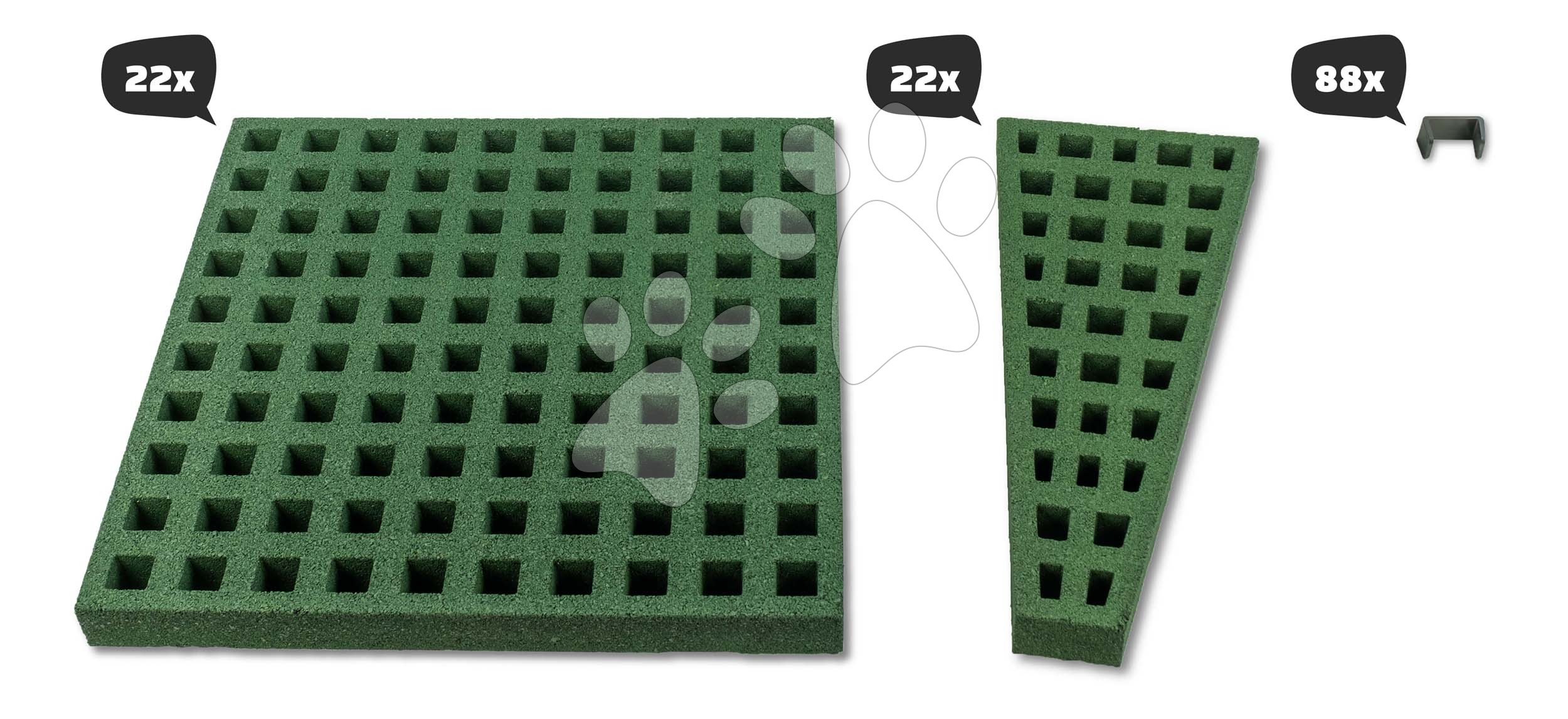 Dopadová plocha pre trampolíny s priemerom 427 cm Freezone Safety Tiles Exit Toys zatrávňovacia protišmyková