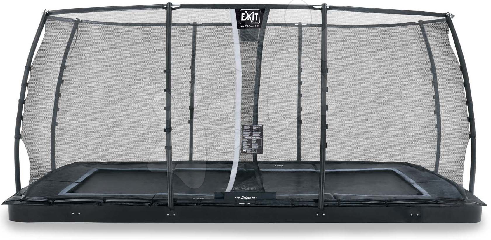 In Ground Trampolines  - EXIT Dynamic ground level trampoline 305x519cm with safety net - black 