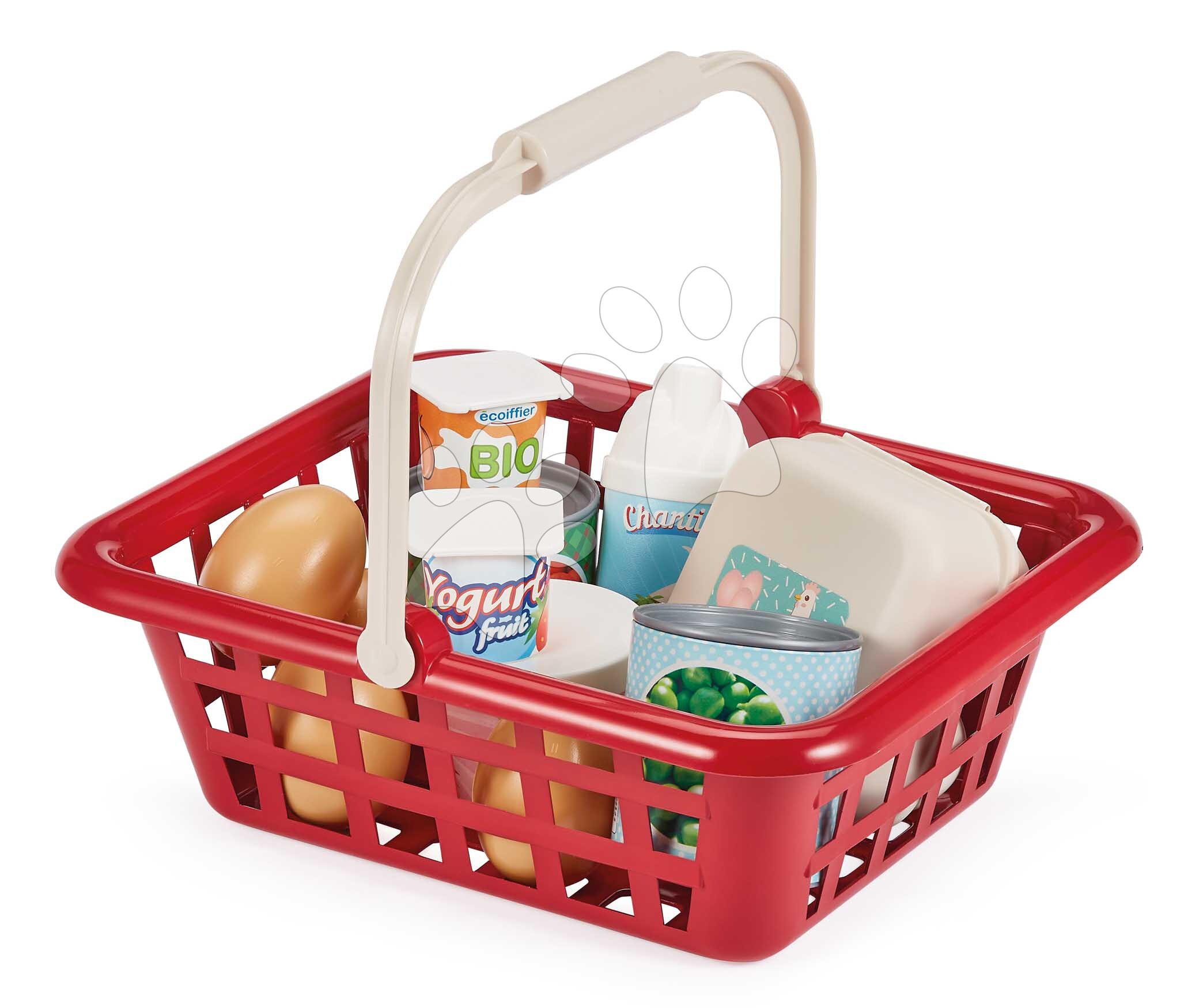 Nákupný košík Grocery Basket 100% Chef Écoiffier s potravinami 11 doplnkov od 18 mes