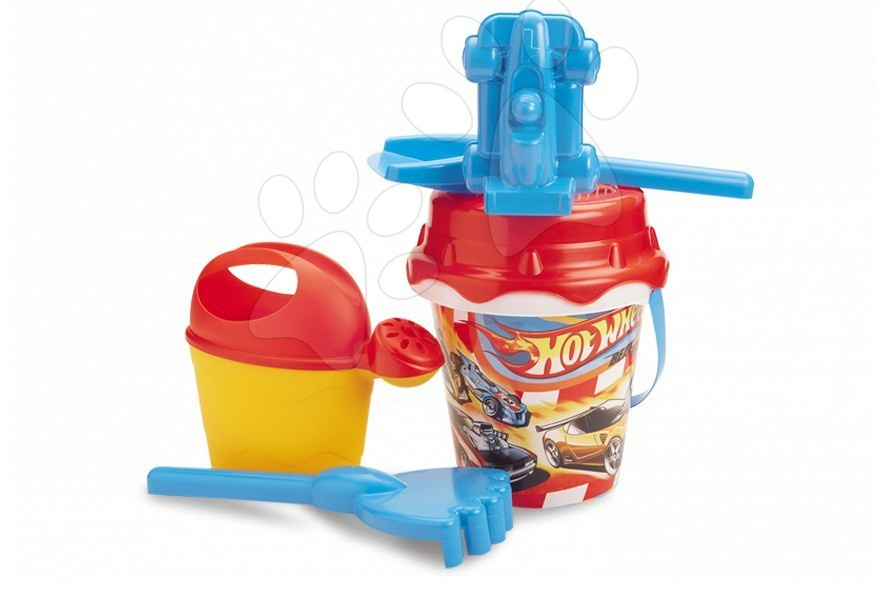 Divertoys vödör szett locsolóval Hot Wheels 23501 piros-kék Divertoys vödör szett locsolóval Hot Wheels 23501 piros-kék
