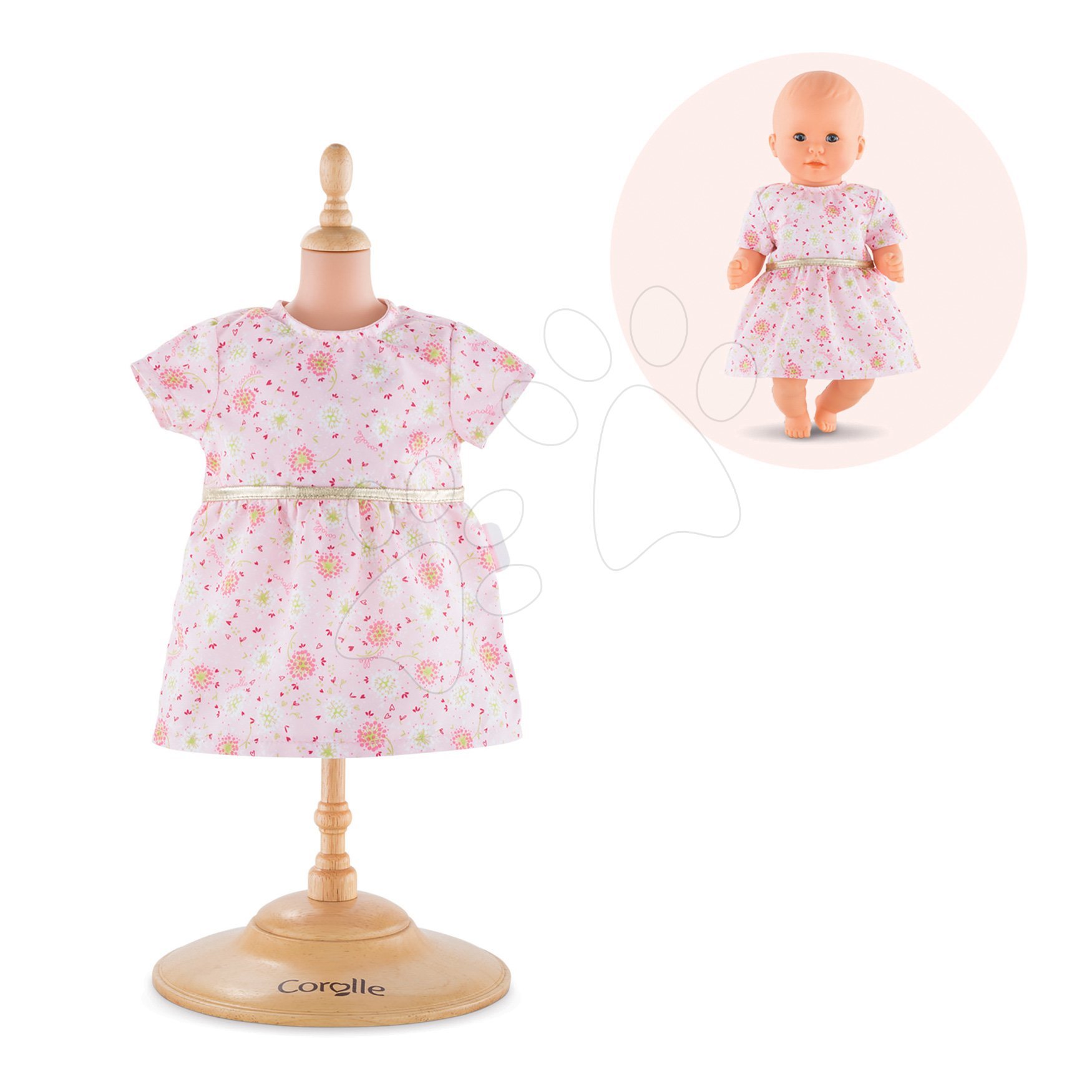 Ruházat Dress Pink Bebe Corolle 30 cm játékbabának 18 hó-tól