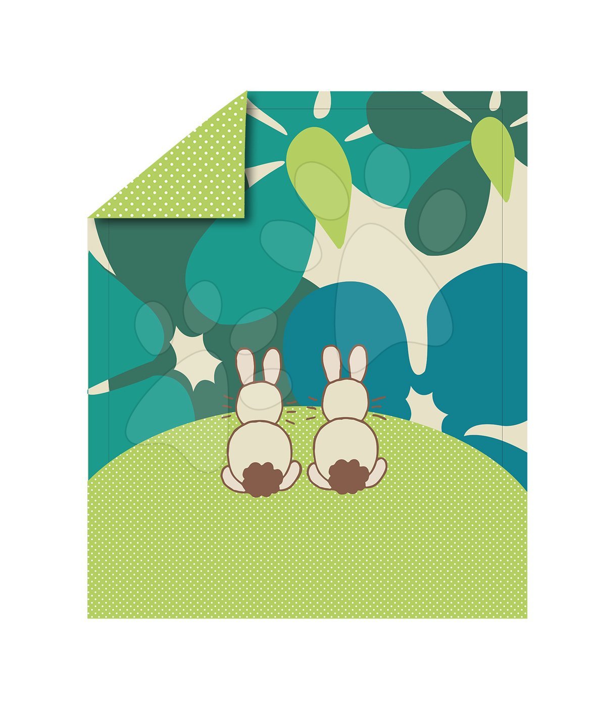 Detský paplón Sateen Rabbits toTs smarTrike Zajačik 100 % bavlna saténový vzhľad 110103 zelený