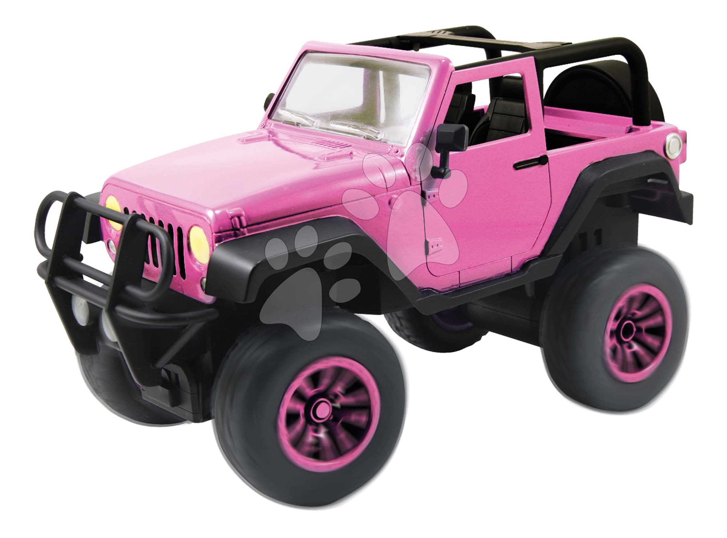 Távirányítós kisautó RC Jeep Wrangler Girlmazing Jada rózsaszín matricákkal 30 cm hosszú 1:16 6 évtől