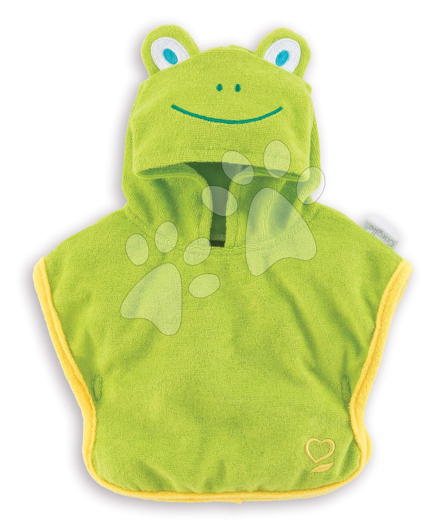 Fürdőköpeny Bathrobe Frog Mon Premier Poupon Corolle 30 cm játékbabána 18 hó-tól