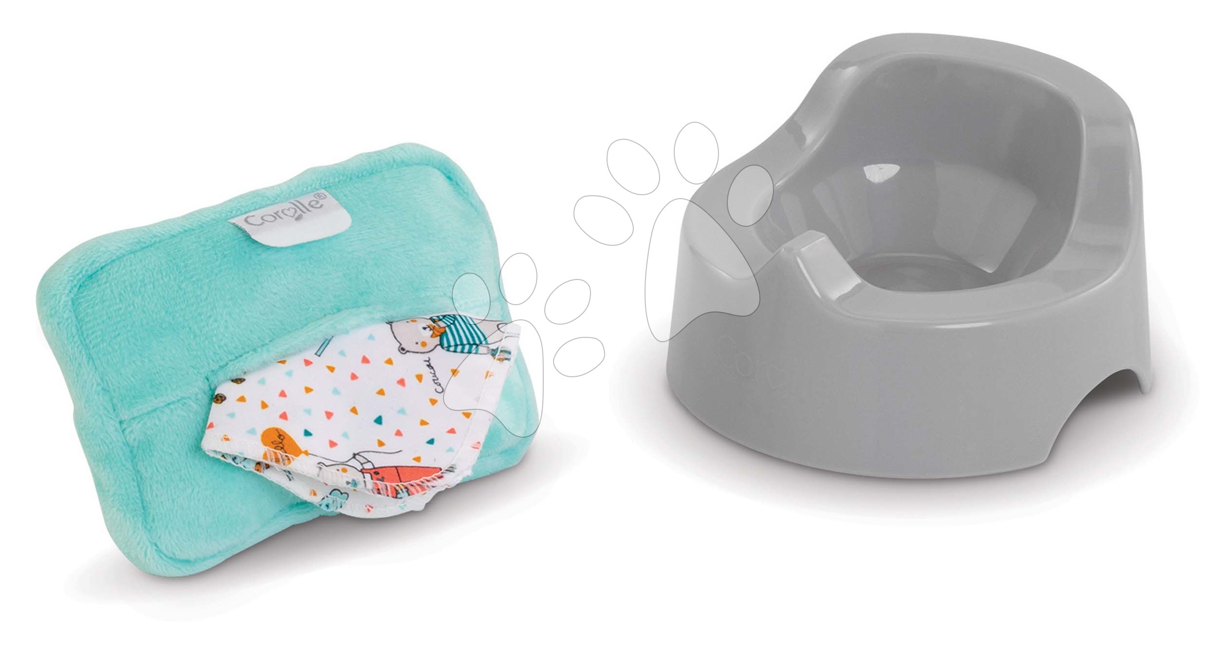 Nočník s utěrkami Potty & Baby Wipe Corolle pro 30 cm panenku 2 doplňky od 18 měsíců