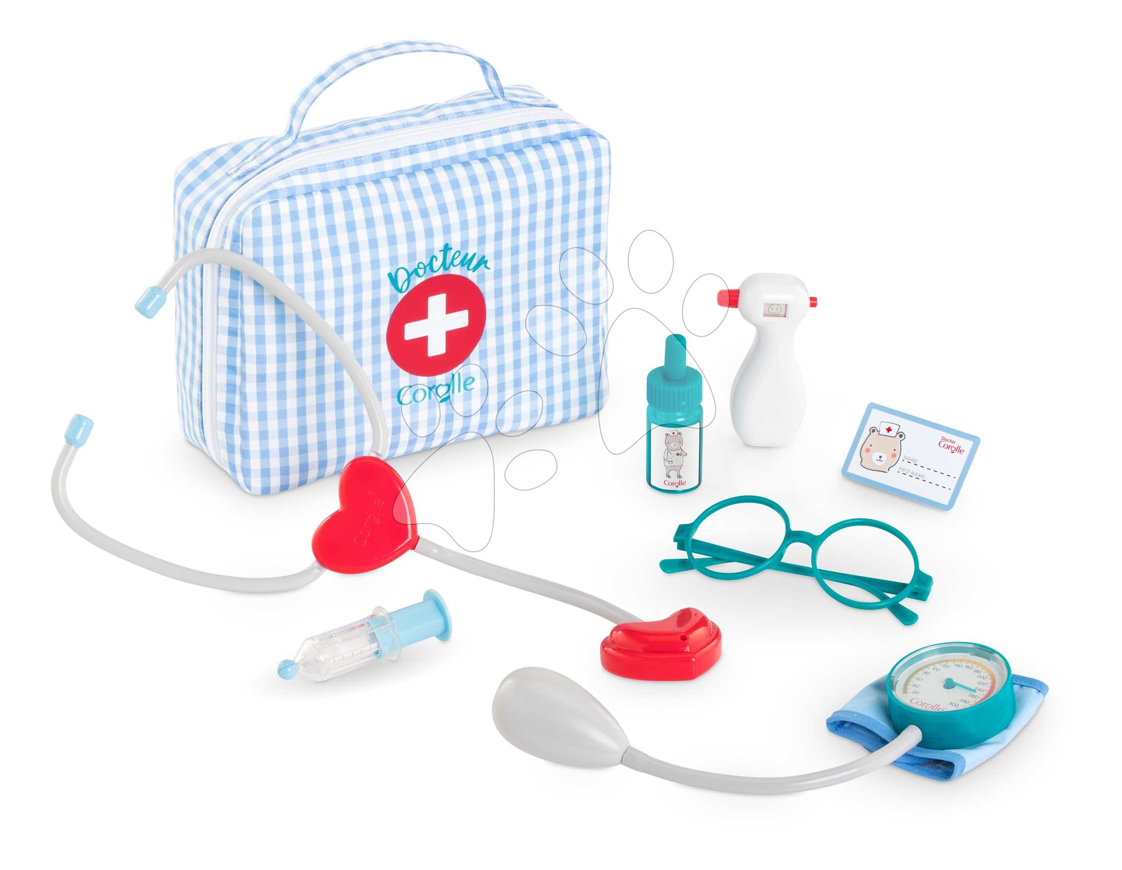 Lekárska taštička pre bábiku My Doctor Suitcase Corolle so zvukom a svetlom pre 30-42 cm bábiku 8 doplnkov od 18 mes