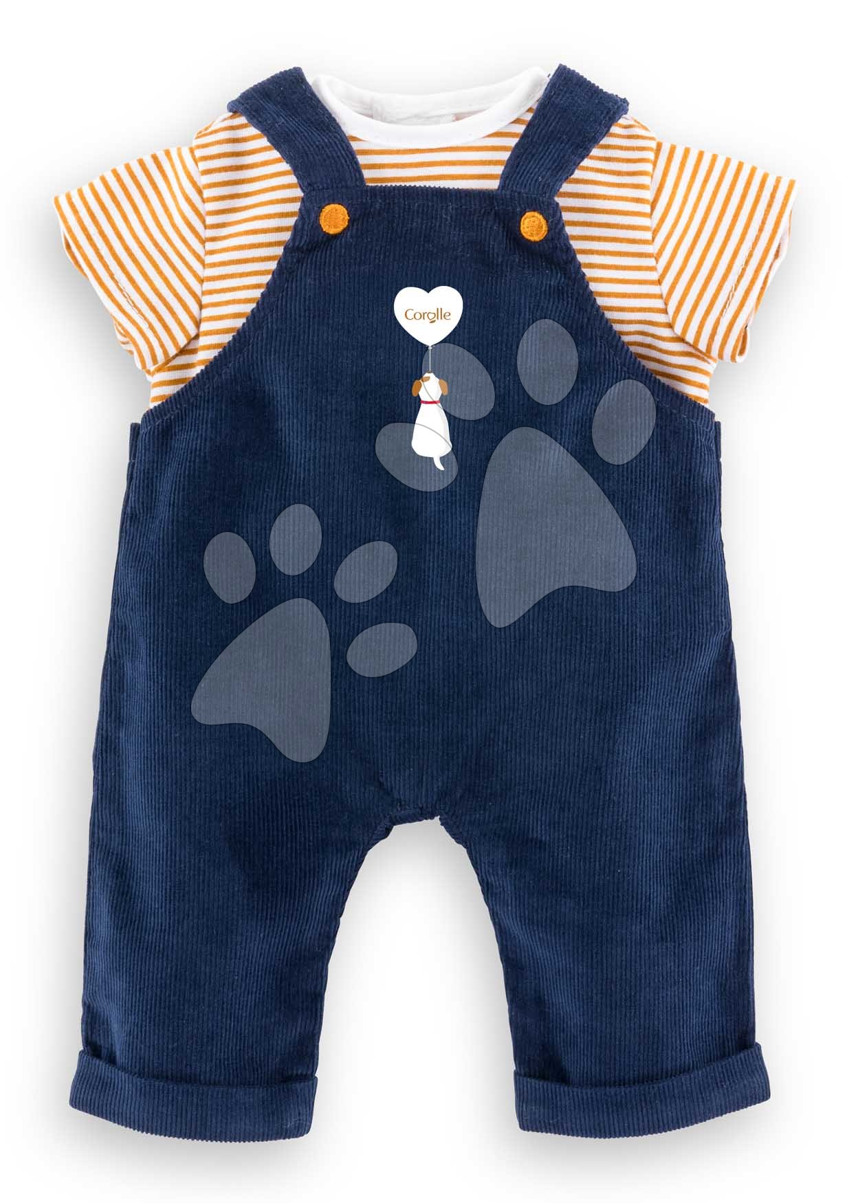 Póló és overál játékbabára T-shirt & Navy Blue Overall Mon Premier Poupon Corolle 30 cm babának 18 hó-tól