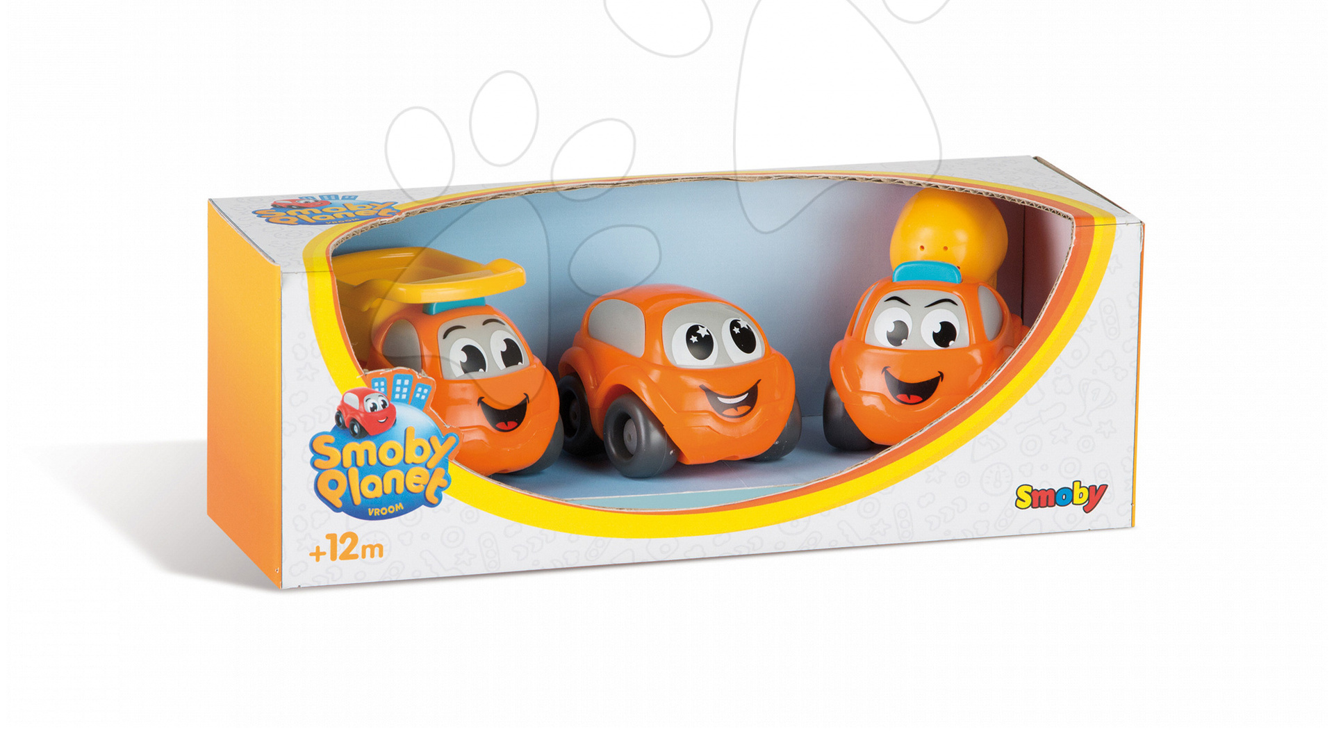 Smoby stavebné autá Vroom Planet 3 kusy 120201 oranžové