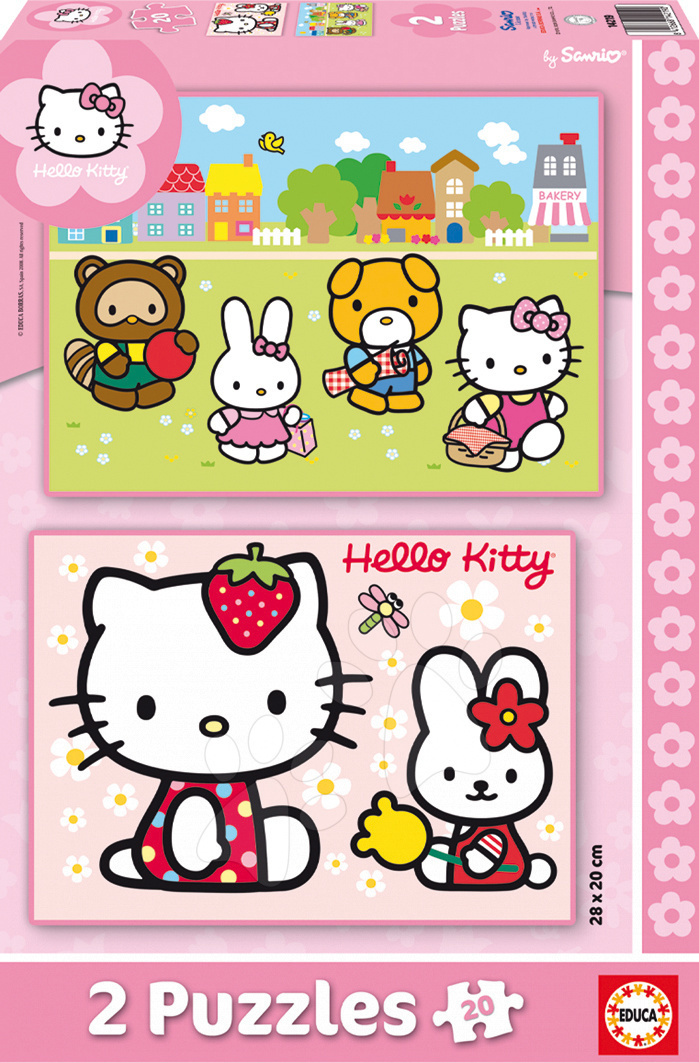 E-shop Detské puzzle Hello Kitty Educa 2x20 dielov 14219 farebné