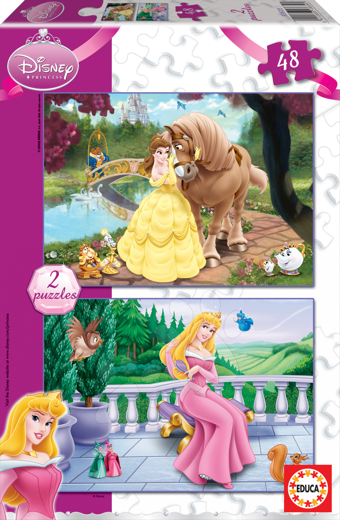 Gyerek puzzle Disney Hercegnők Educa 2x48 db 13835 színes