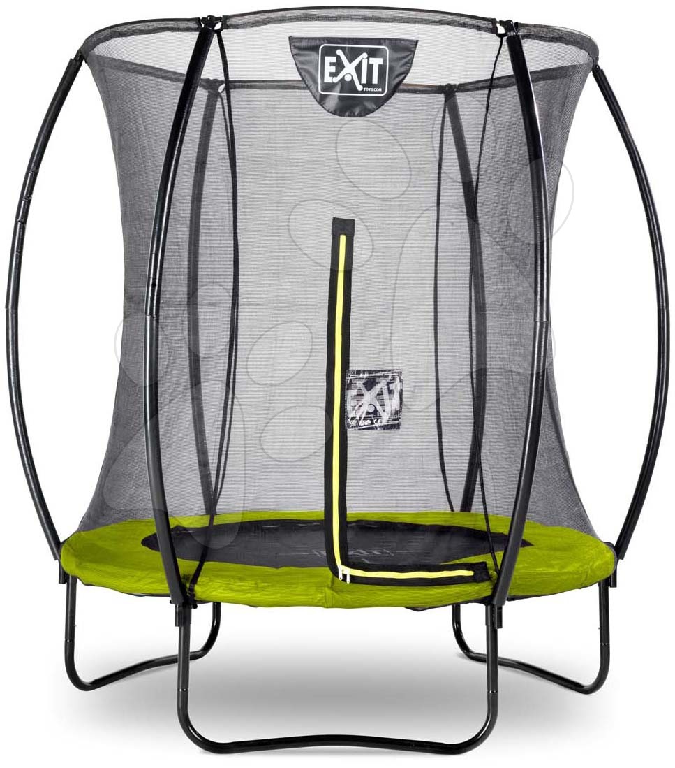 Trambulin védőhálóval Silhouette trampoline Exit Toys kerek 183 cm átmérővel zöld