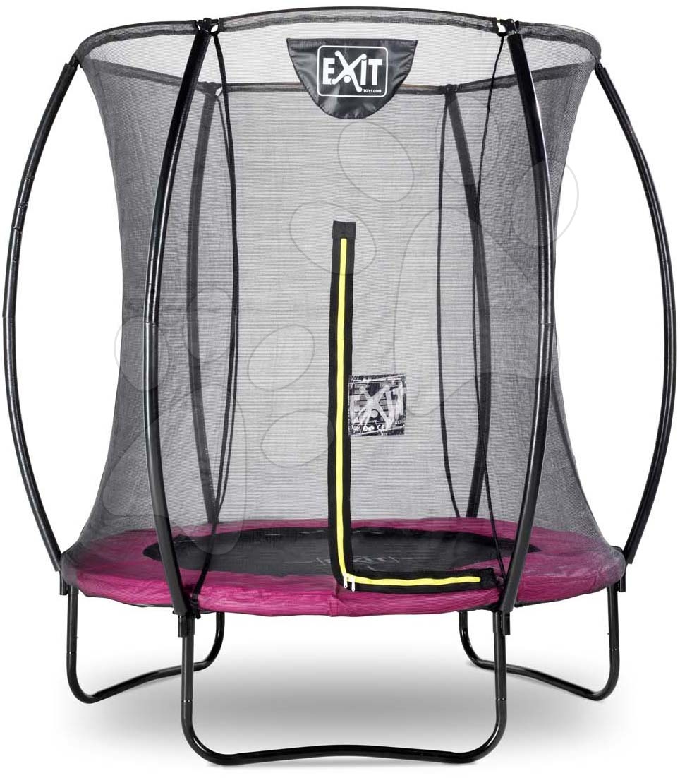 Trambulin védőhálóval Silhouette trampoline Exit Toys kerek 183 cm átmérővel rózsaszín