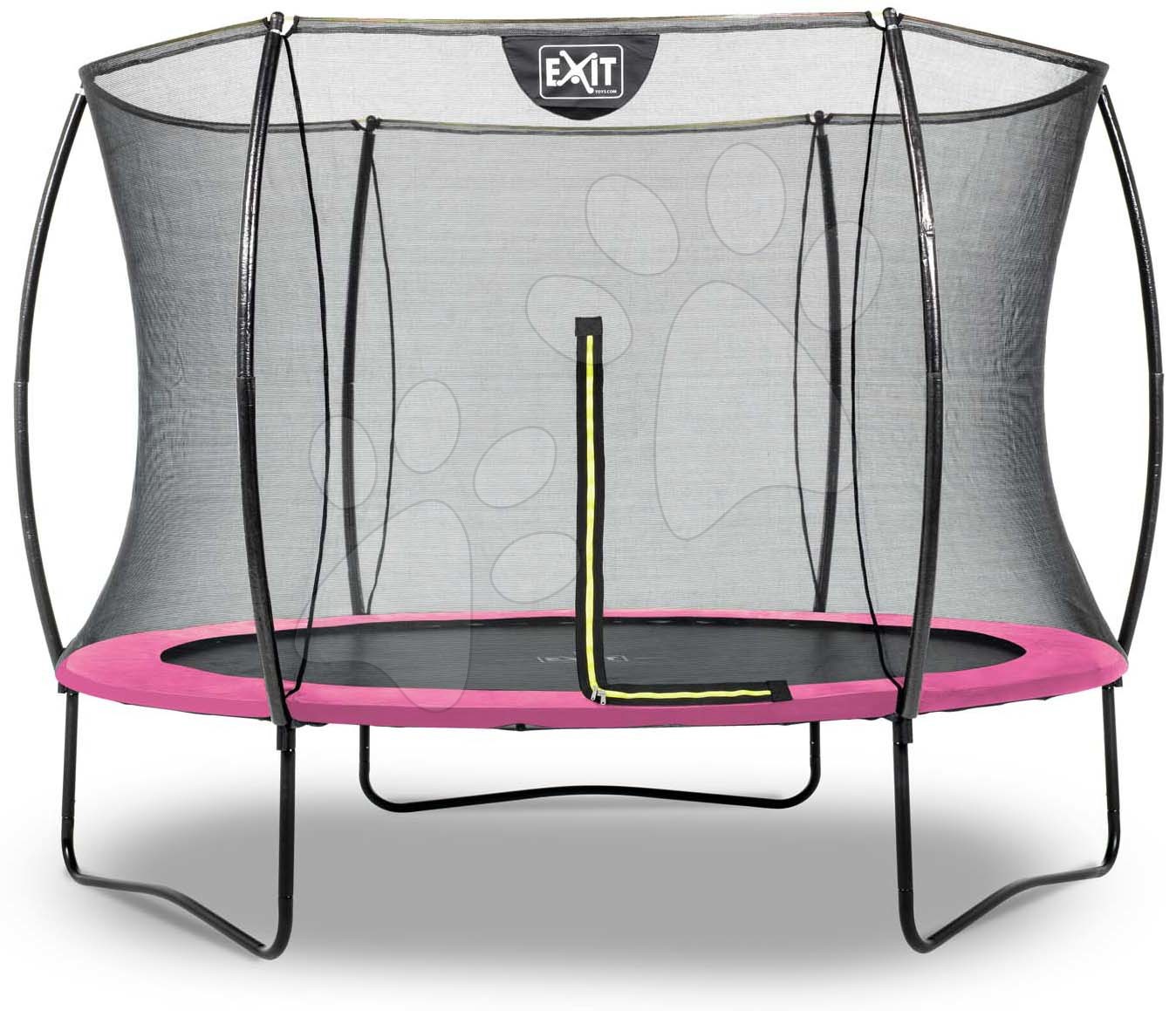 Trampolína s ochrannou sítí Silhouette trampoline Pink Exit Toys kulatá průměr 244 cm růžová