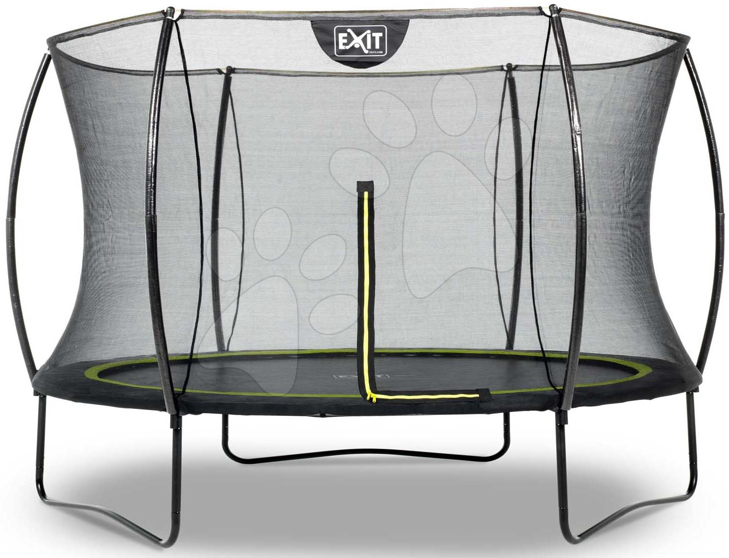 Trambulin védőhálóval Silhouette trampoline Exit Toys kerek 305 cm átmérővel fekete