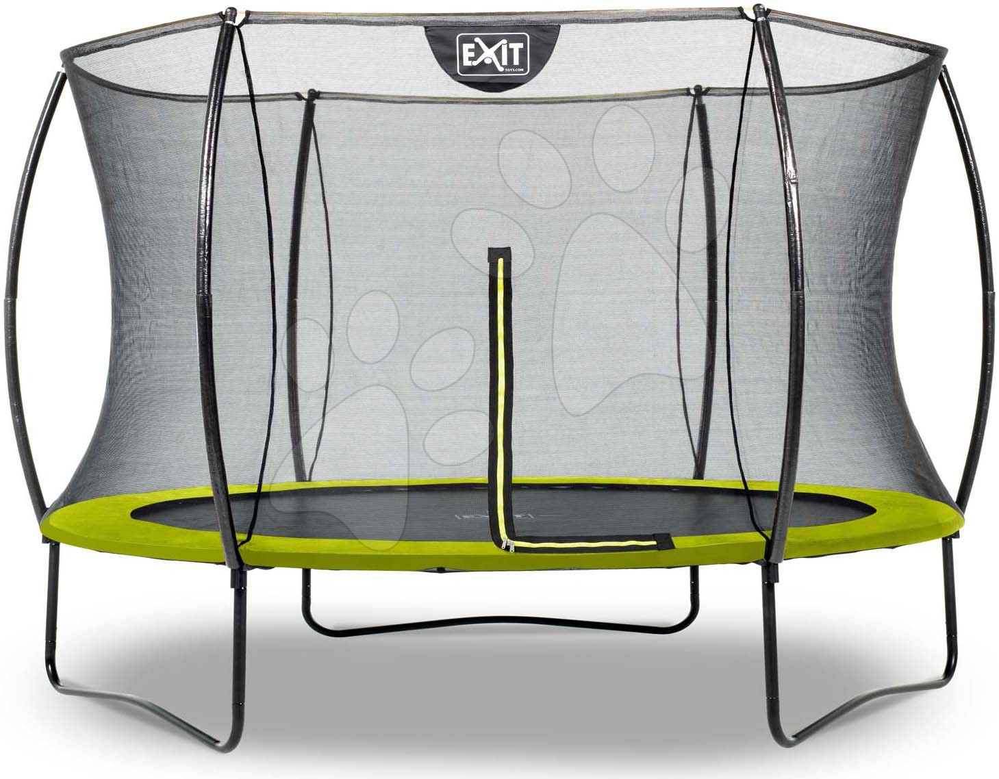 Trampolína s ochrannou sítí Silhouette trampoline Exit Toys kulatá průměr 305 cm zelená