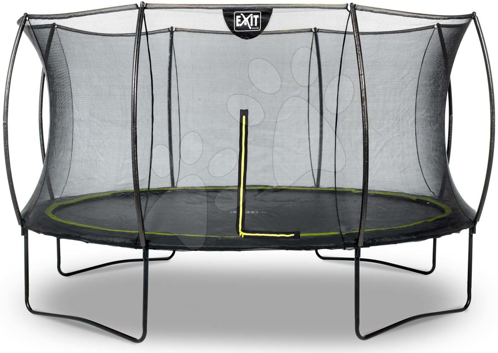 Trambulin védőhálóval Silhouette trampoline Exit Toys kerek 366 cm átmérővel fekete