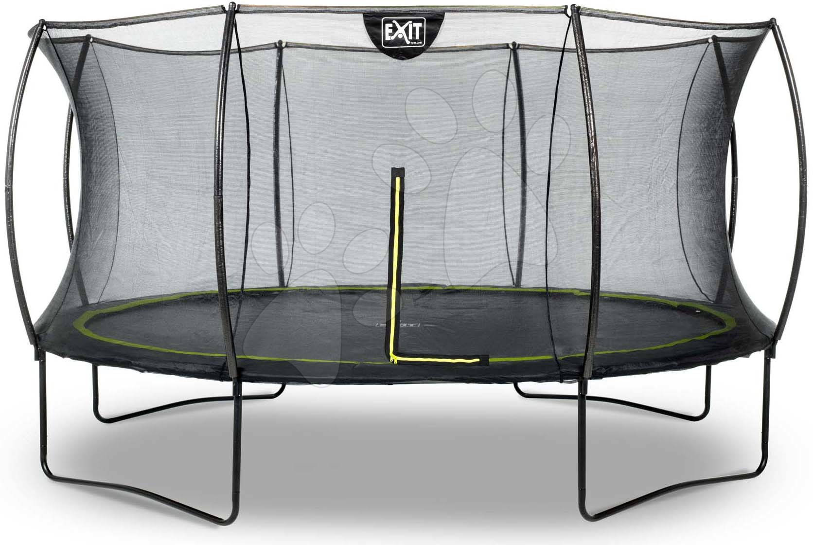 Trambulin védőhálóval Silhouette trampoline Exit Toys kerek 427 cm átmérővel fekete