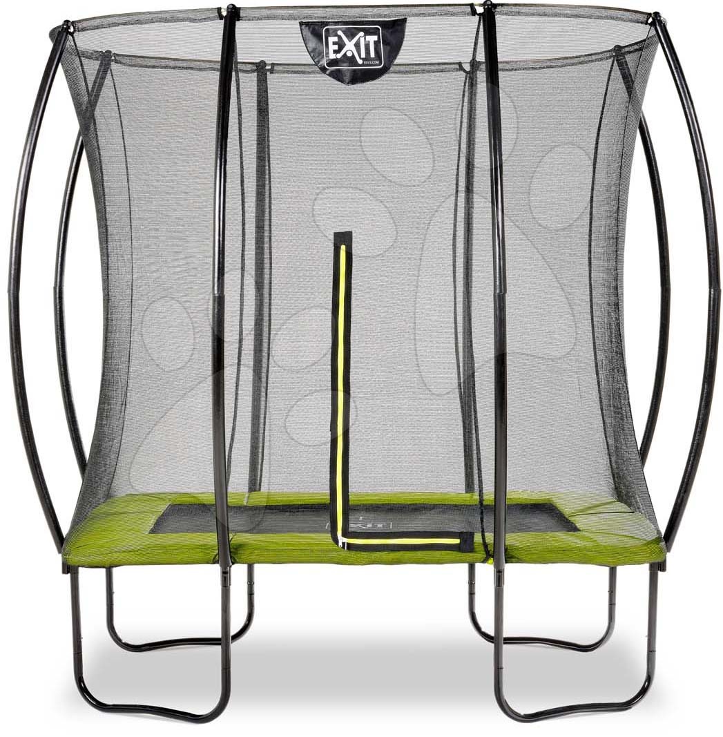 Trambulin védőhálóval Silhouette trampoline Exit Toys 153*214 cm zöld