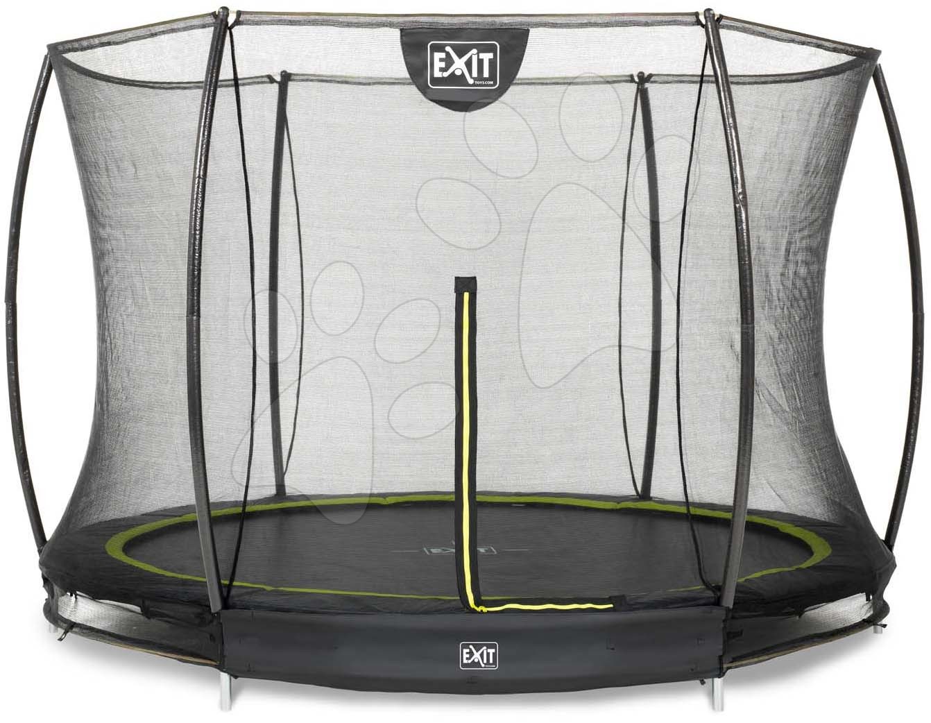 Trampolína s ochrannou sítí Silhouette Ground Exit Toys přízemní průměr 244 cm černá