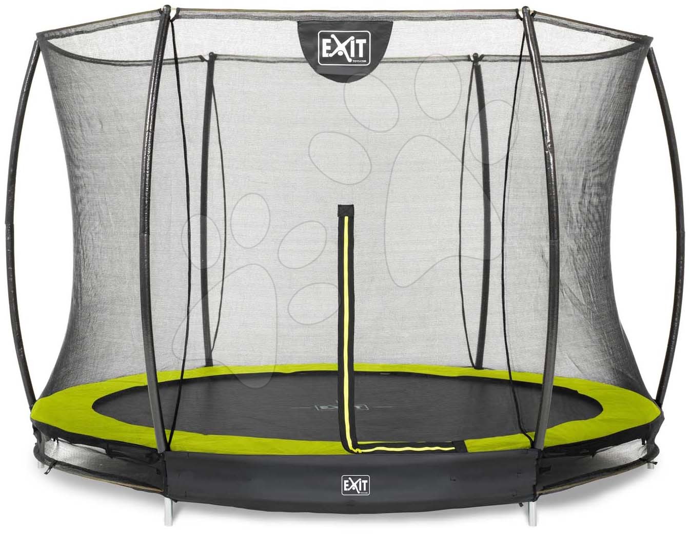 Trampolína s ochrannou sítí Silhouette Ground Exit Toys přízemní průměr 244 cm zelená