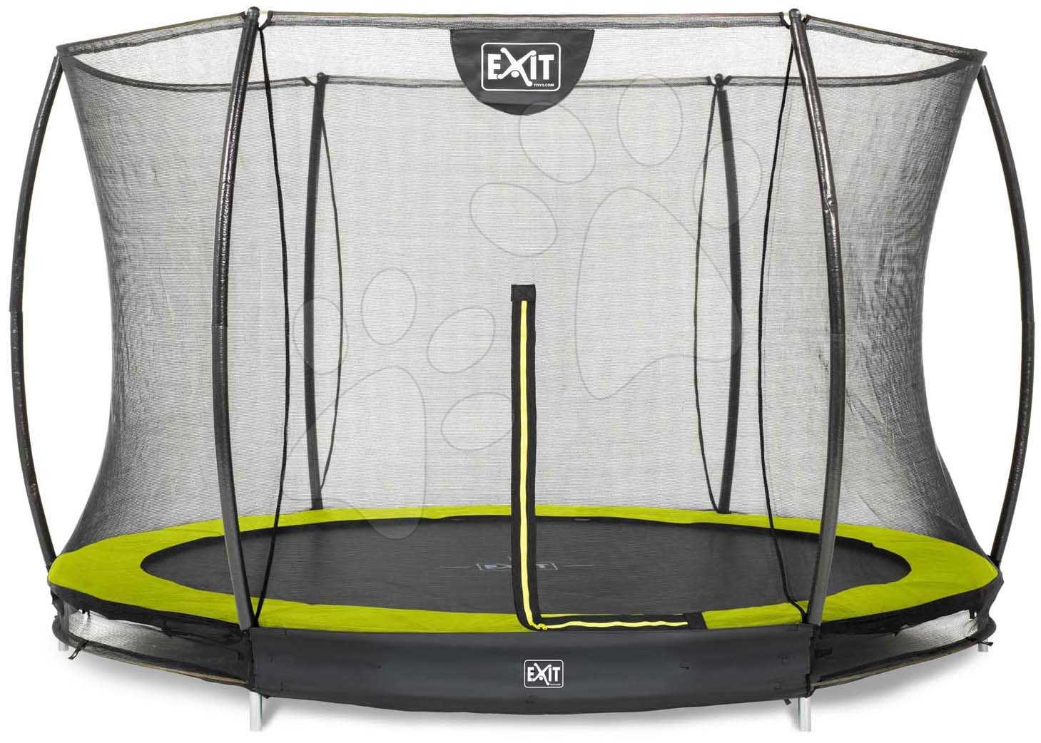 Trampolína s ochrannou sítí Silhouette Ground Exit Toys přízemní průměr 305 cm zelená