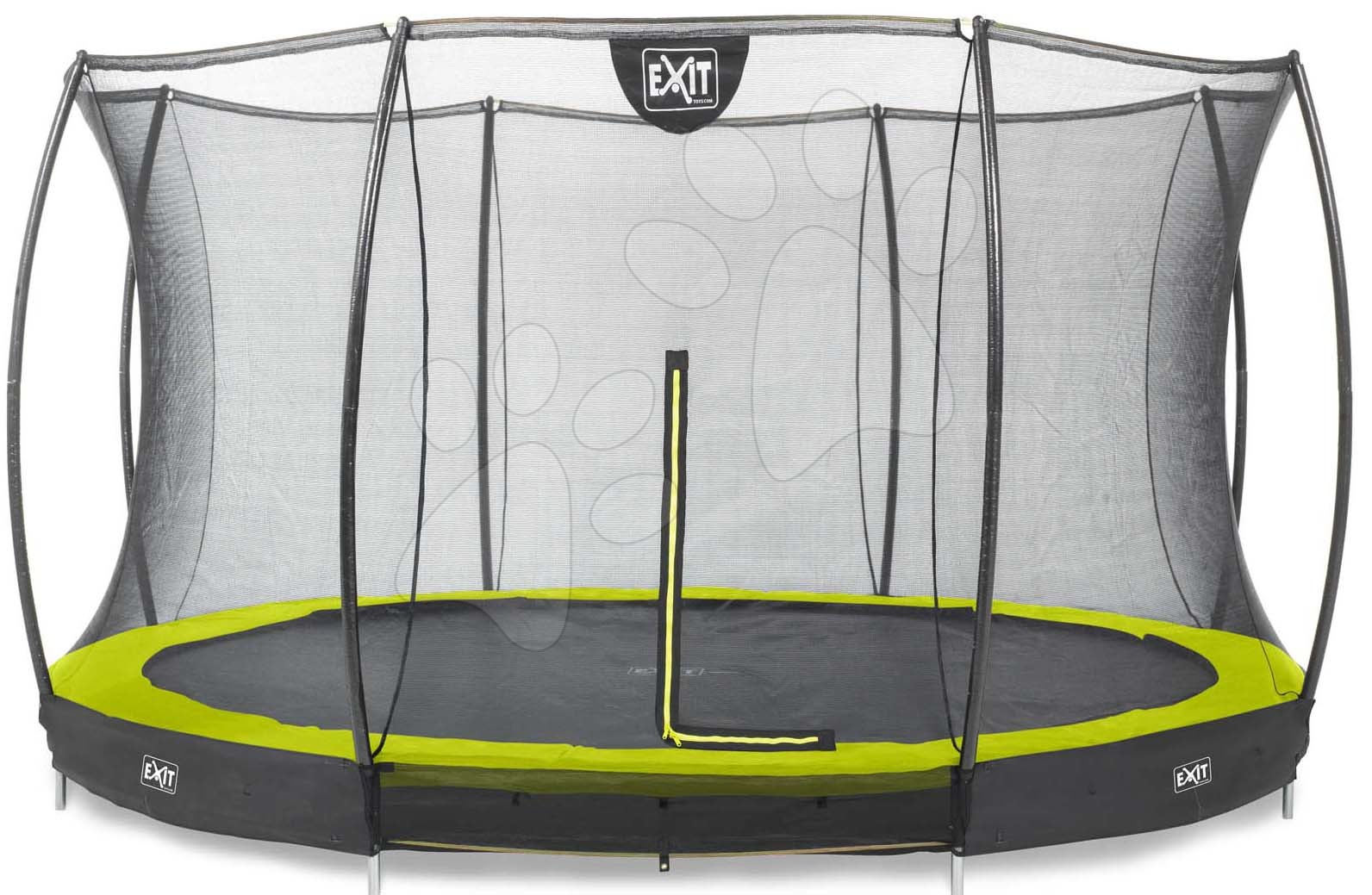 Trampolína s ochrannou sieťou Silhouette Ground Exit Toys prízemná priemer 366 cm zelená