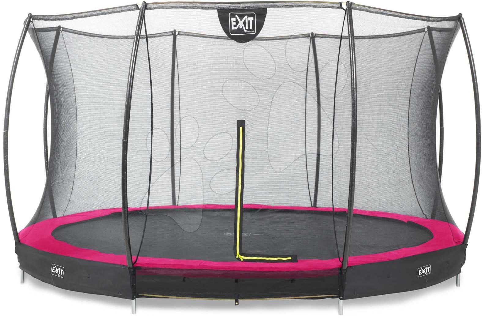 Trampolína s ochrannou sítí Silhouette Ground Pink Exit Toys přízemní průměr 366 cm růžová