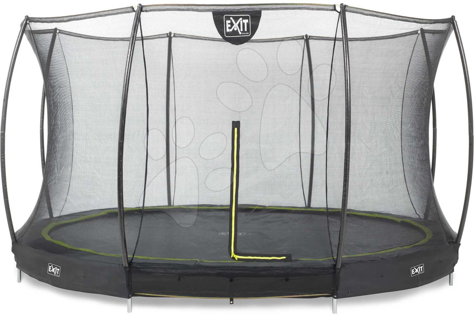 Trampolína s ochrannou sieťou Silhouette Ground Exit Toys prízemná priemer 427 cm čierna