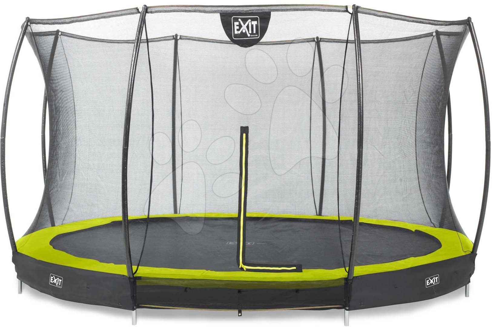 Trampolína s ochrannou sítí Silhouette Ground Exit Toys přízemní průměr 427 cm zelená