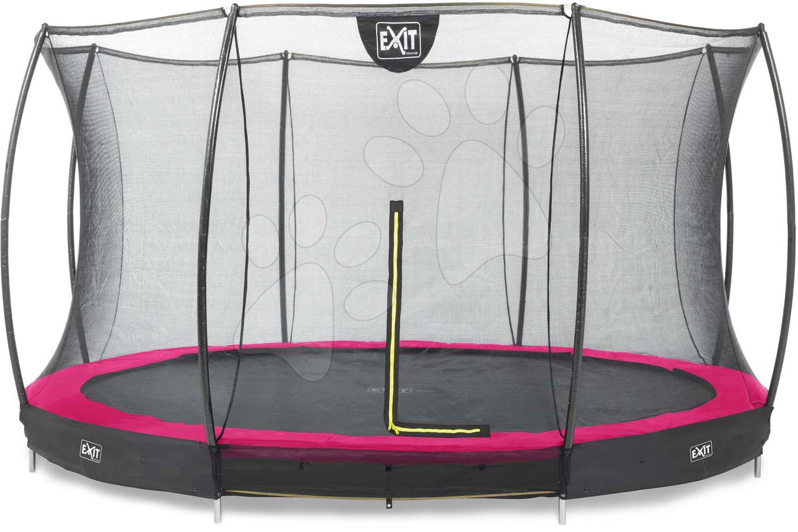 Trampolína s ochrannou sieťou Silhouette Ground Pink Exit Toys prízemná priemer 427 cm ružová