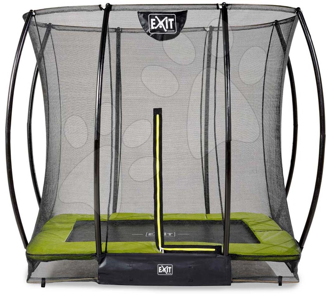 Trampolína s ochrannou sieťou Silhouette Ground Exit Toys prízemná 153*214 cm zelená