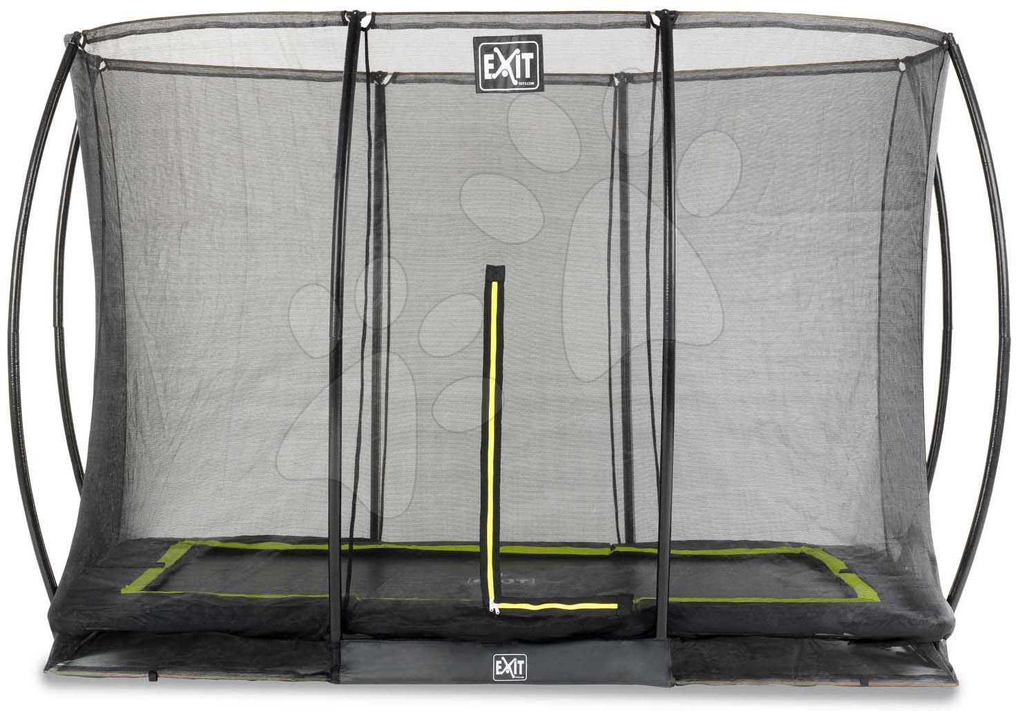 Trampolína s ochrannou sieťou Silhouette Ground Exit Toys prízemná 214*305 cm čierna