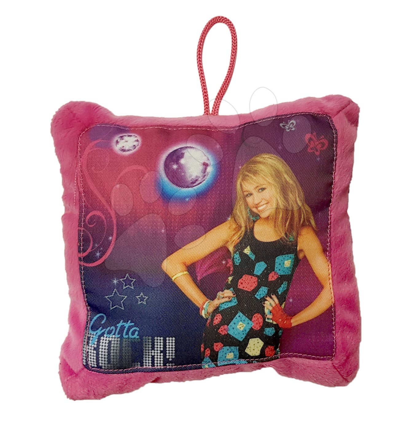 Plyšové vankúše - Vankúšik Hannah Montana Ilanit ružová 17*17 cm