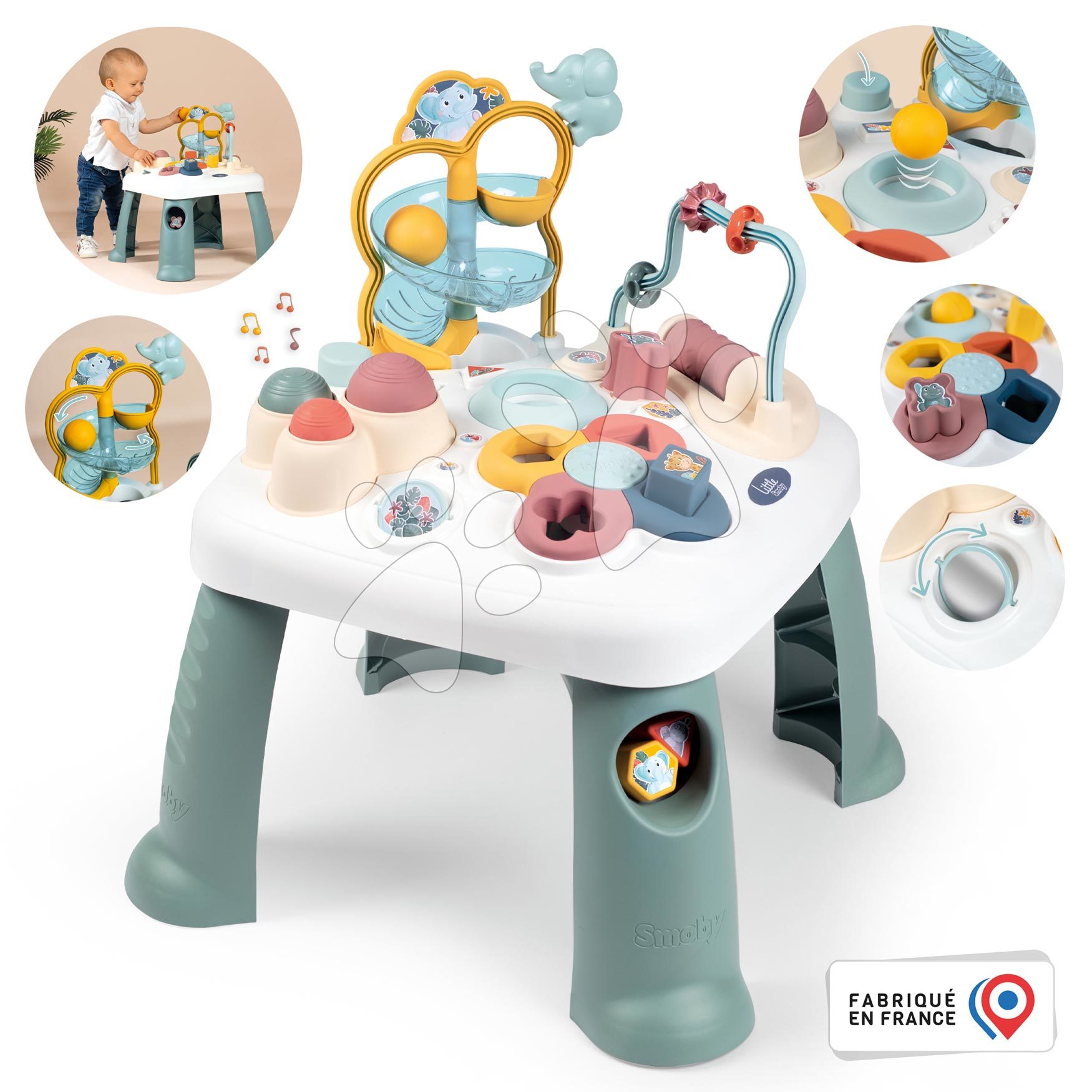 E-shop Didaktický stolík Activity Table Little Smoby s funkciami na vývoj jemnej motoriky od 12 mes